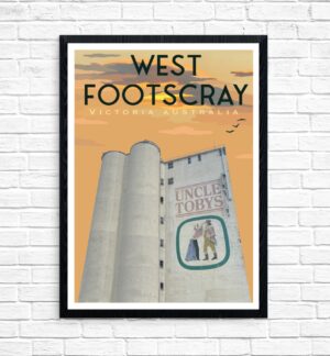 Vintage Poster - West Footscray Uncle Toby's Silos