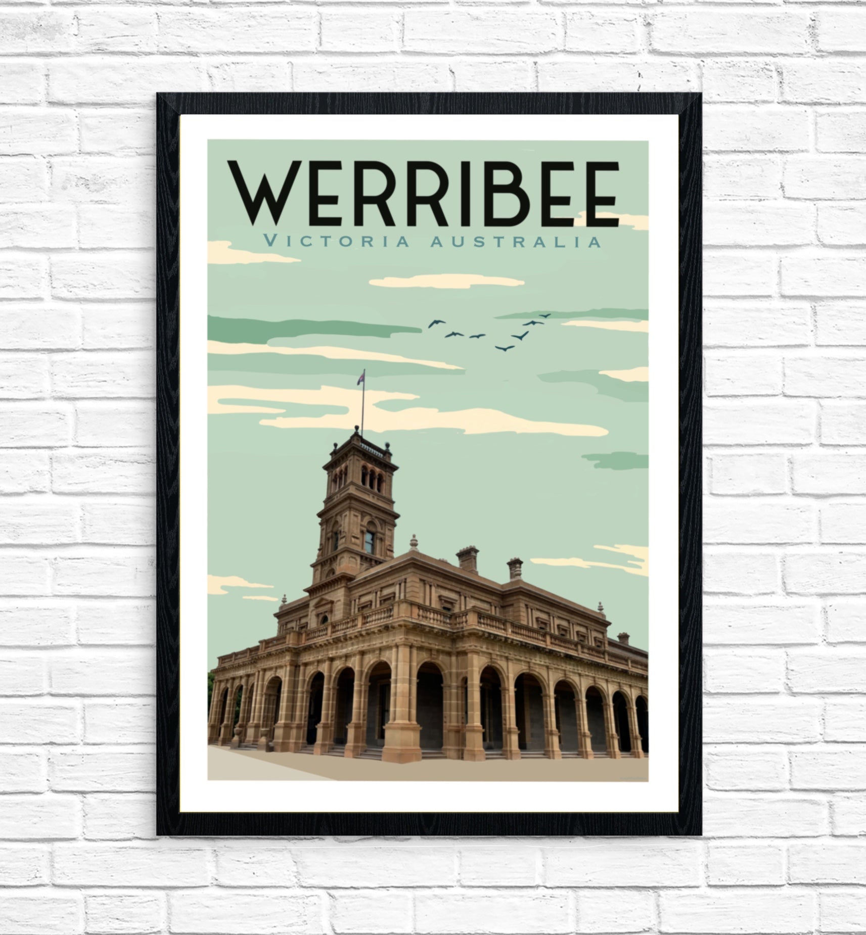 Vintage Poster - Werribee Mansion Sky