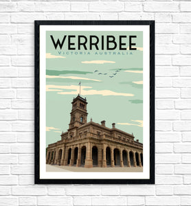 Vintage Poster - Werribee Mansion Sky