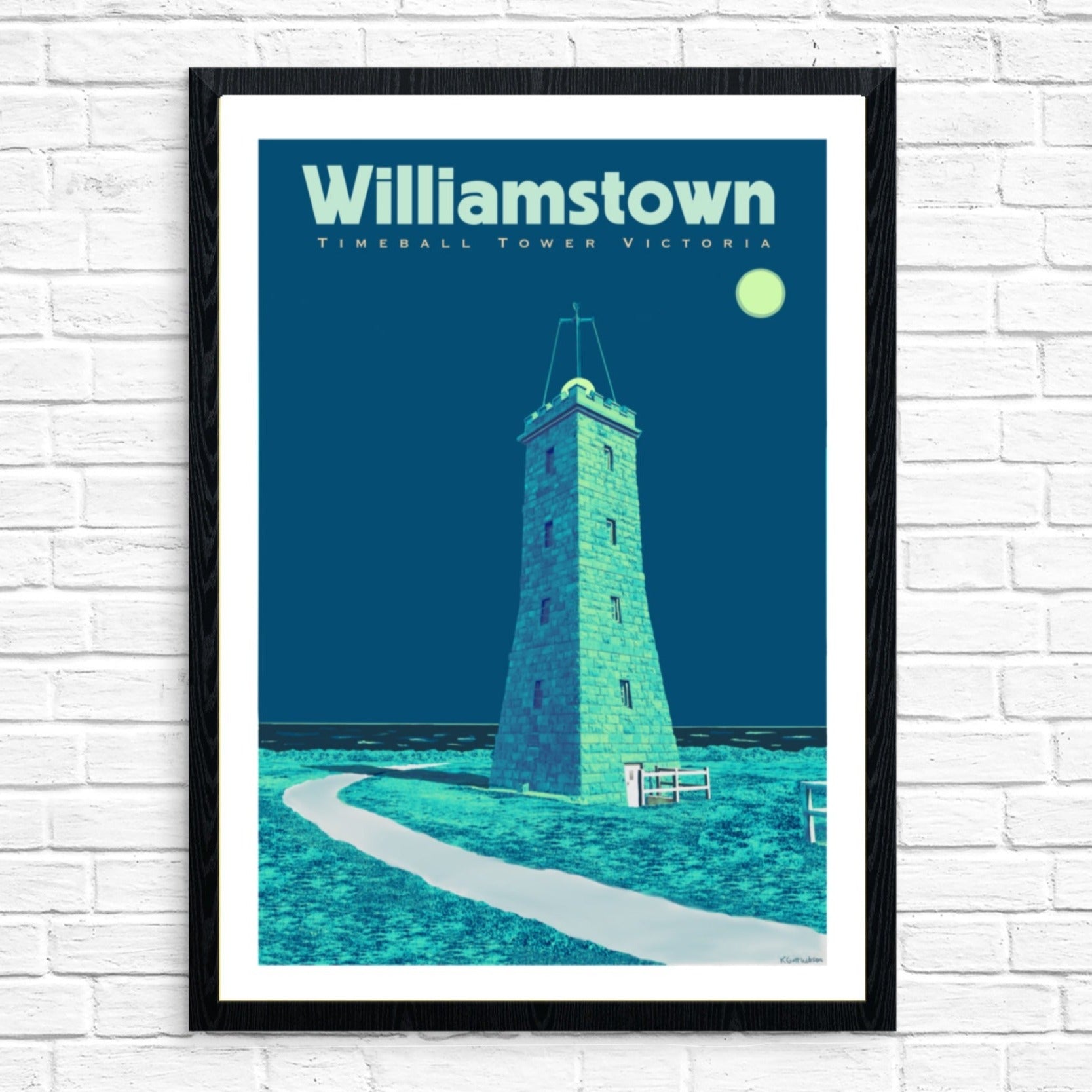 Vintage Poster - Williamstown Timeball Moon
