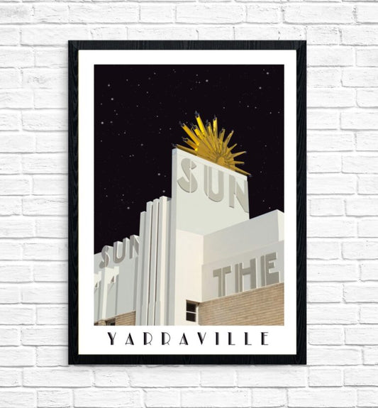 Vintage Poster - Yarraville Sun at Night