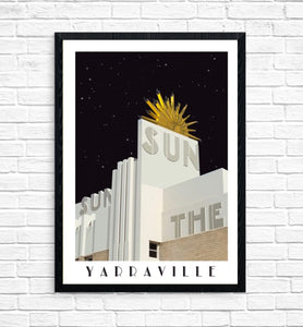 Vintage Poster - Yarraville Sun at Night