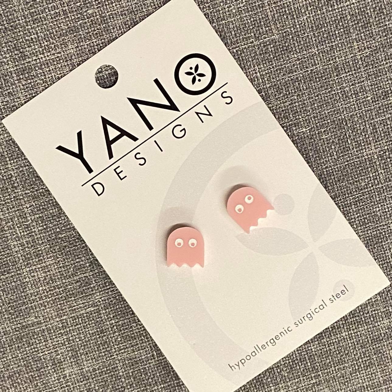 Pac-Man Laser Cut Stud Earrings