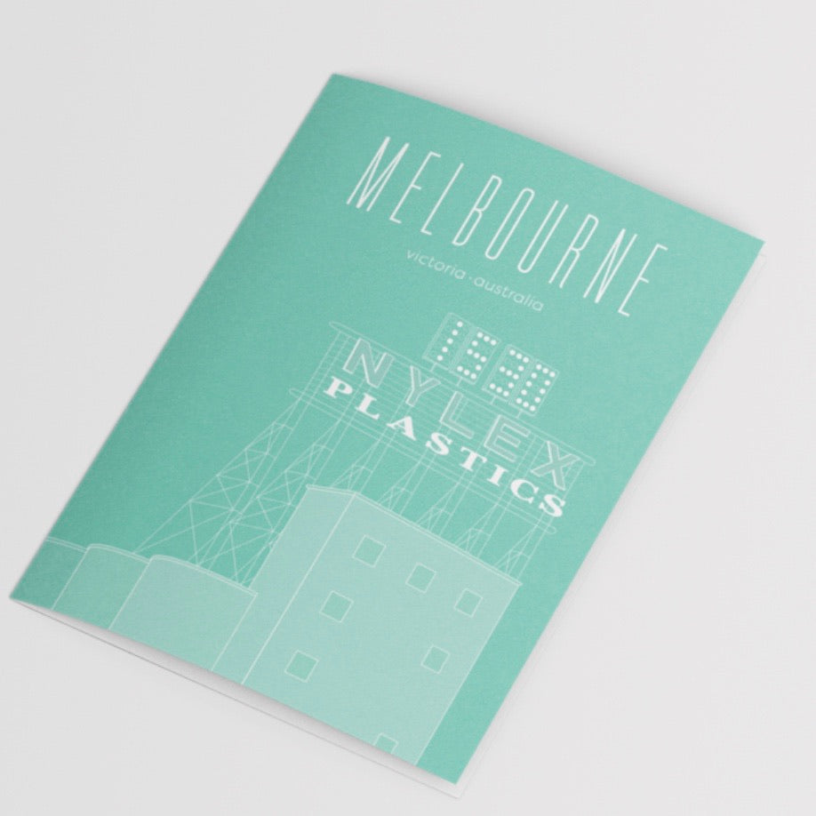 Melbourne Landmark Art Print Greeting Cards