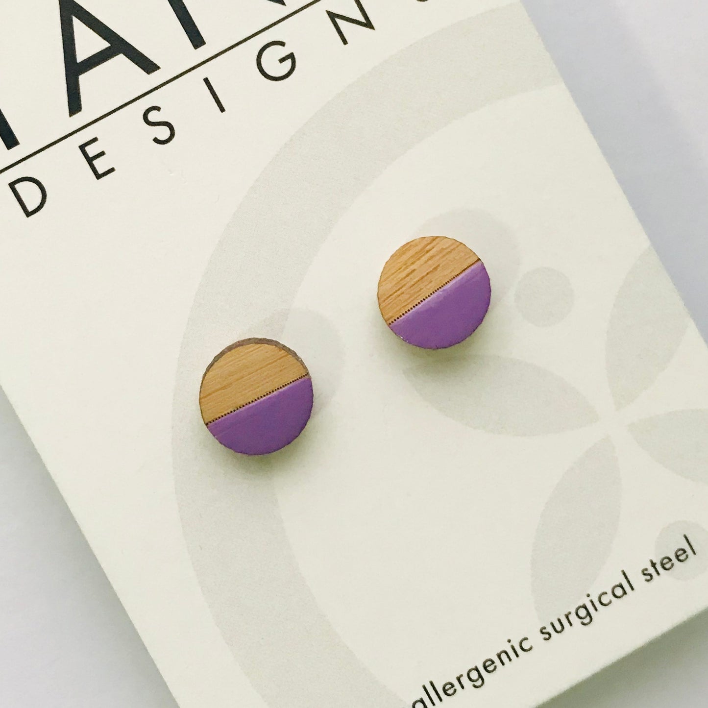Dipped Bamboo Stud Earrings