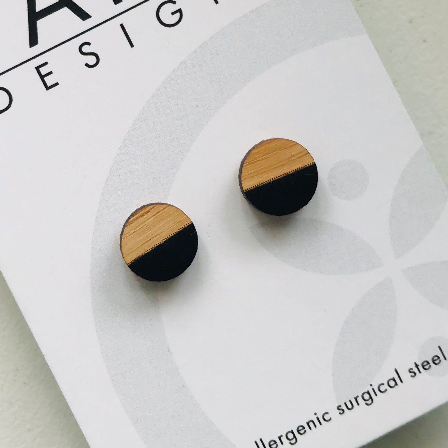 Dipped Bamboo Stud Earrings