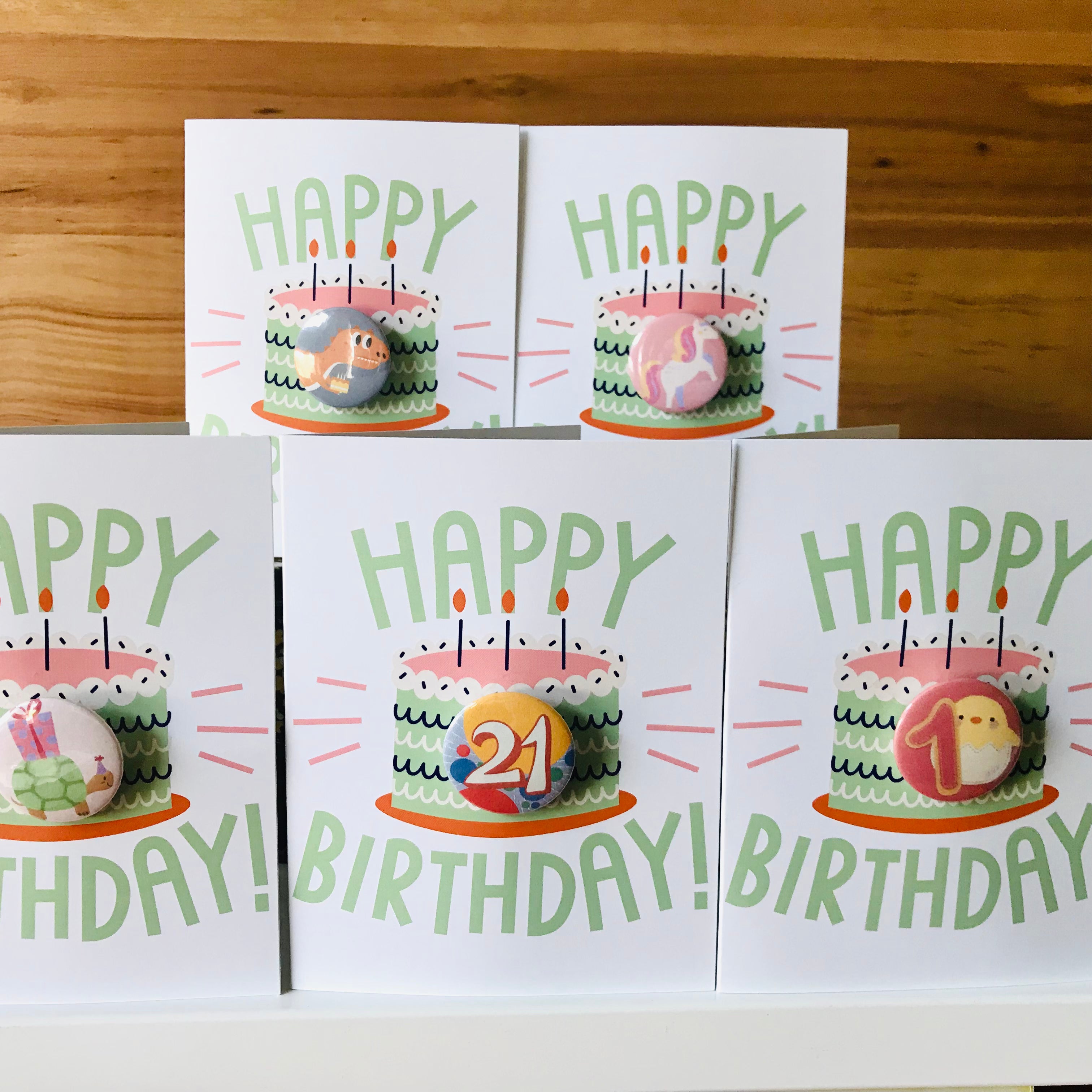 Badge Birthday Cards