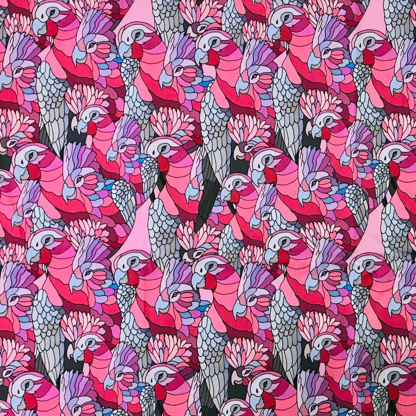 Custom Lamp Shade only - Mauve Fuschia Parrots