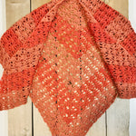 hand-knitted locally - Coral Ombré Crochet Scarf Shawl