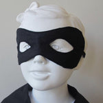 Superhero Dress Up Capes, Masks & Cuffs - BLACK