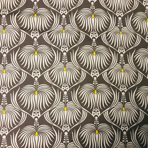 Custom Lamp Shade only - Grey Art Nouveau Fans