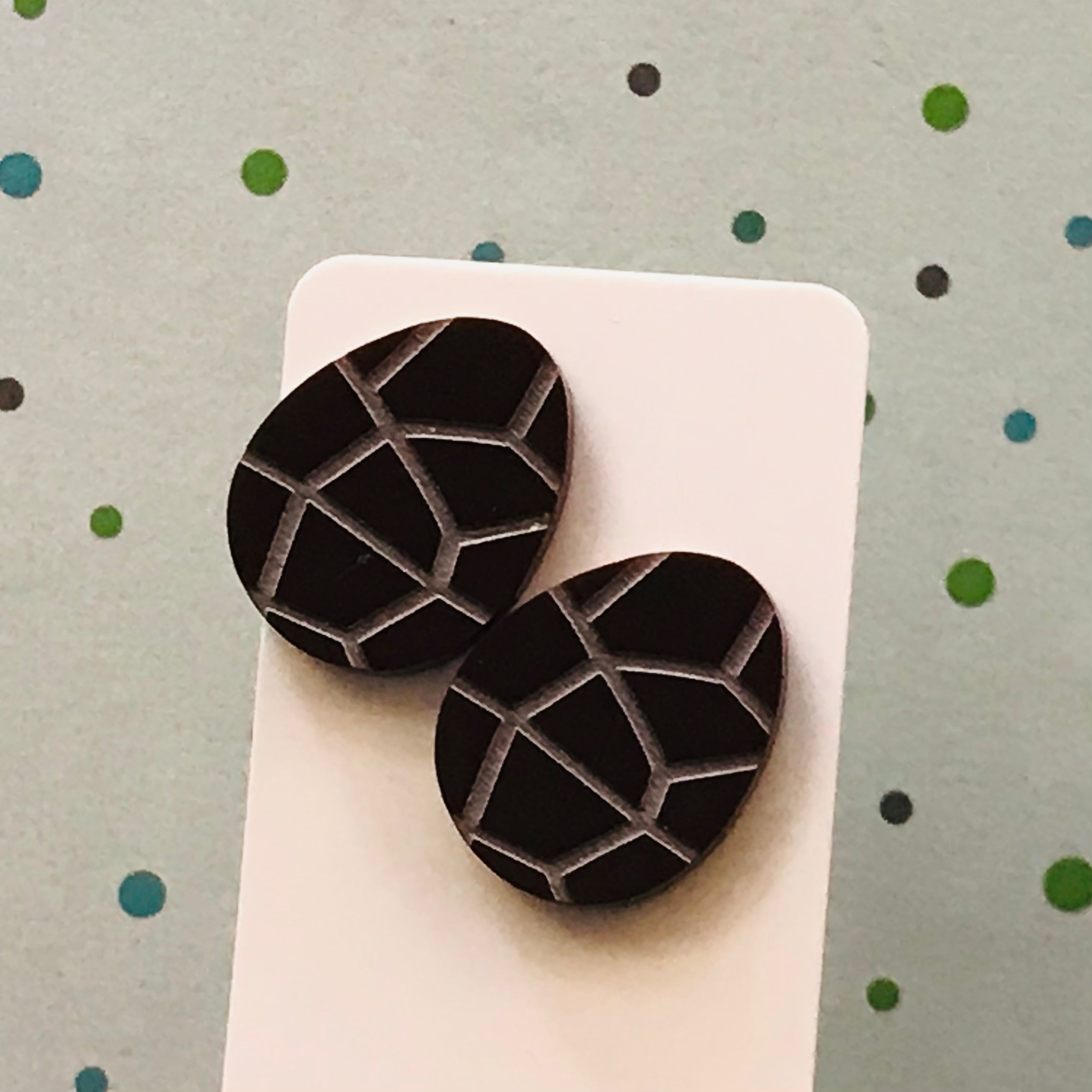 Novelty Studs Earrings - Graphic Acrylic