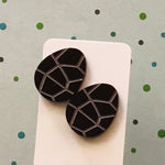 Novelty Studs Earrings - Graphic Acrylic