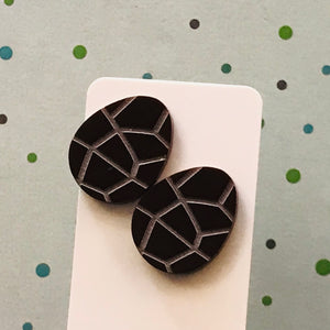 Novelty Studs Earrings - Graphic Acrylic