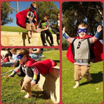 Superhero Dress Up Capes, Masks & Cuffs - RED