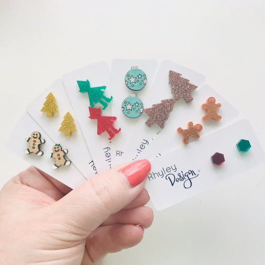 Novelty Studs Earrings - Christmas