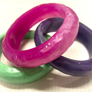 Burst of Colour Resin Bangle - Organic Set