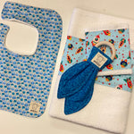 Gift Box - Towel, Face Washer, Bib & Bamboo Teether