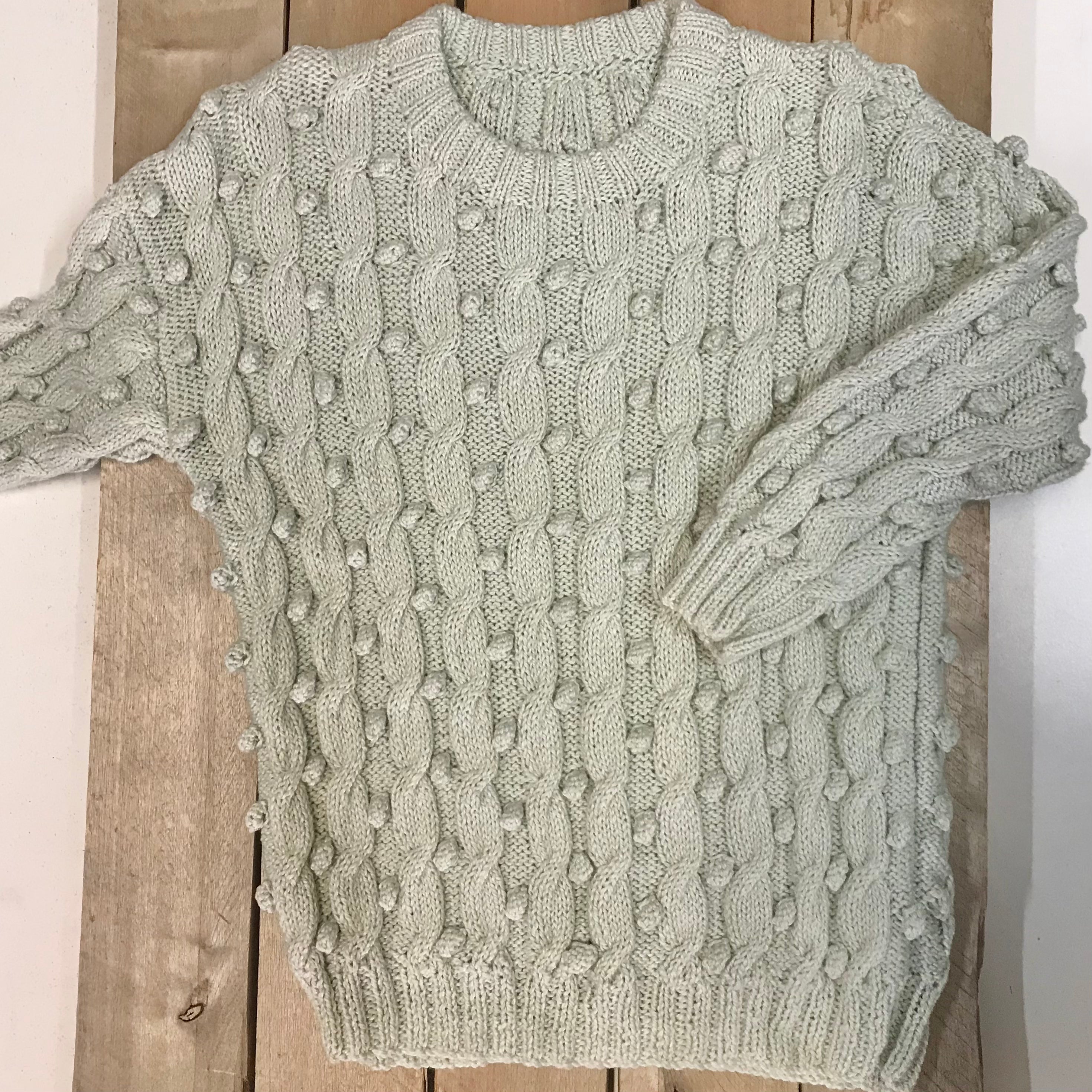 hand-knitted locally - Mint Tween Jumper