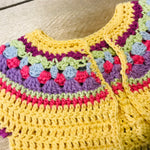 hand-knitted locally - Child Lemon Crochet Vest Cardigan