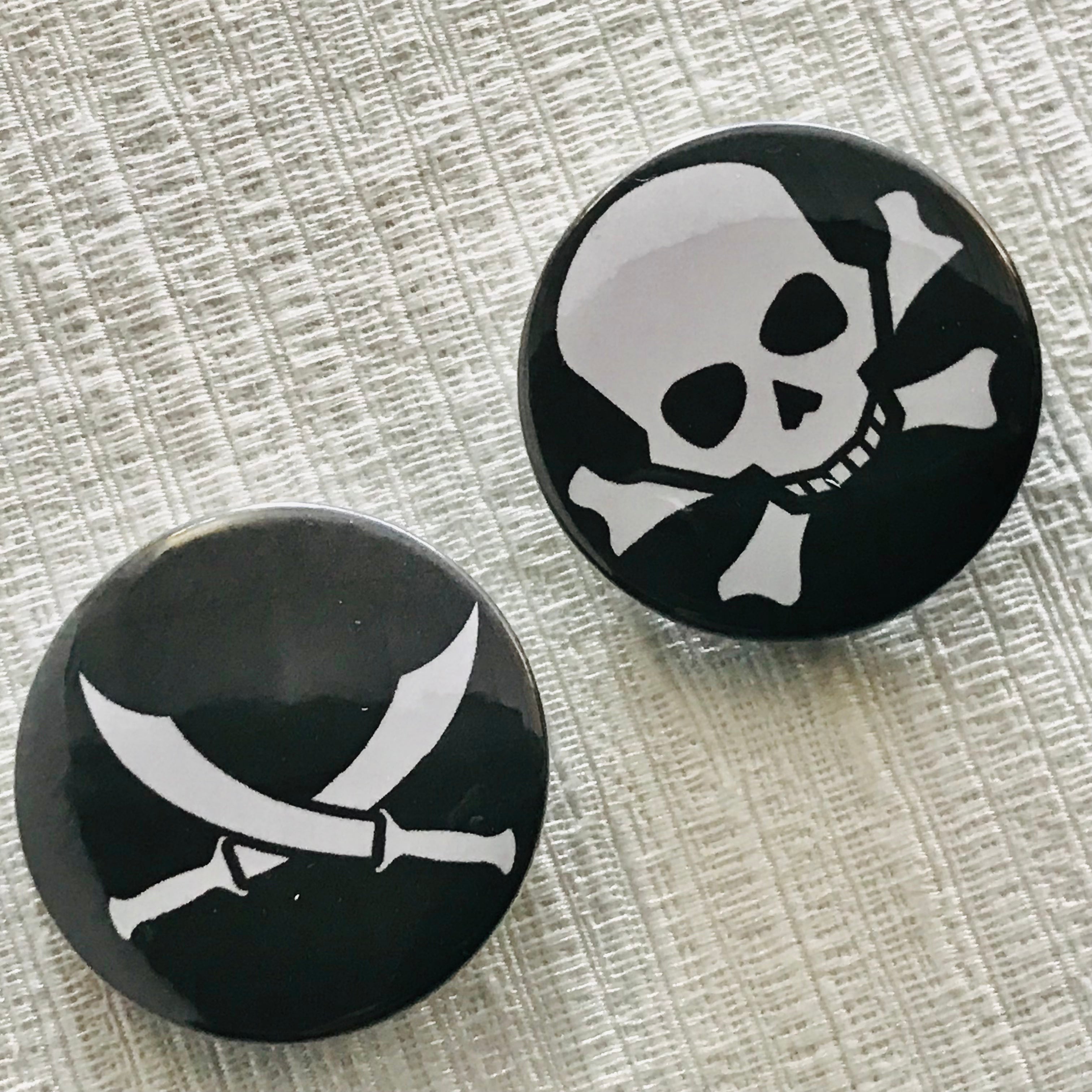 Pirate Jolly Rodger Set of Badges