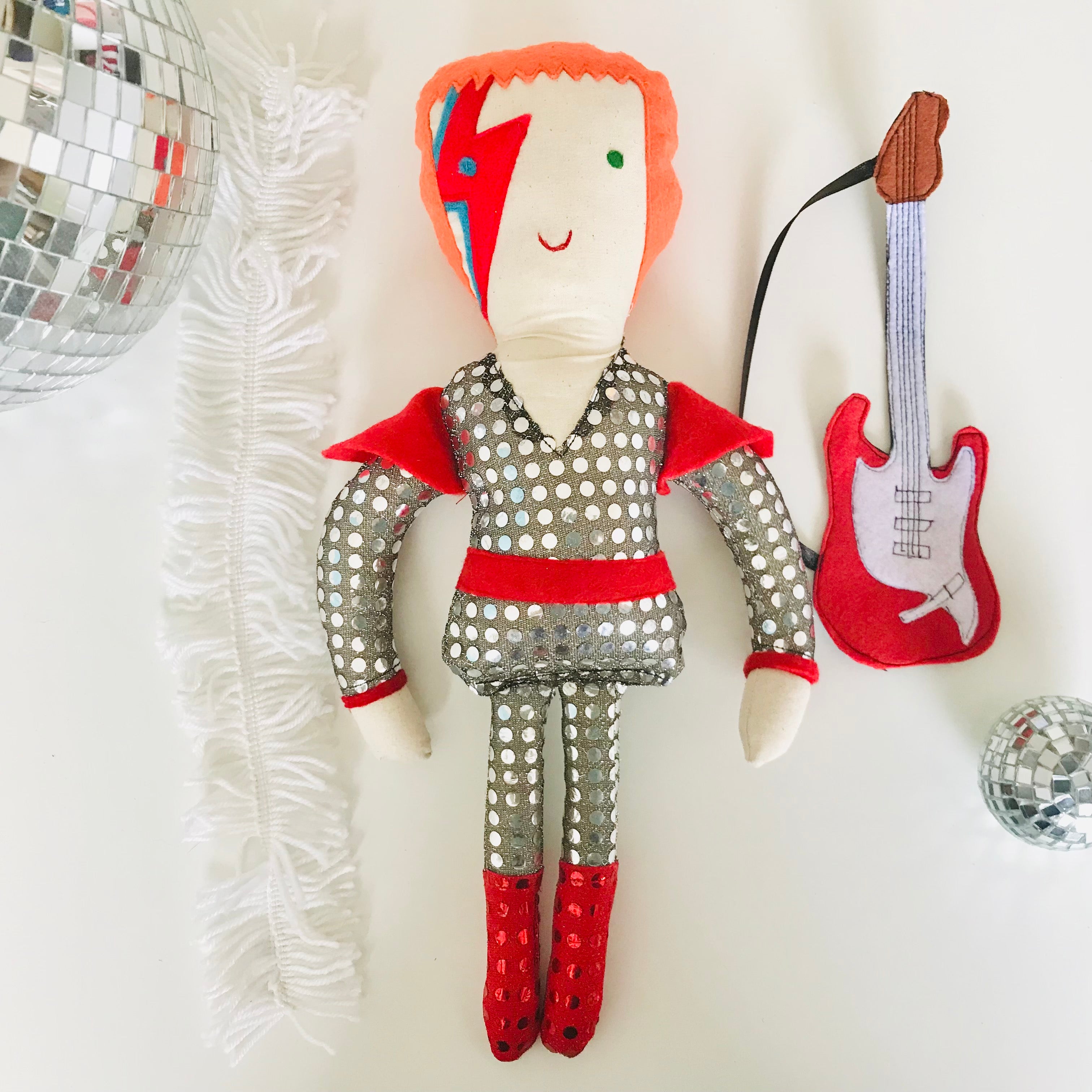 David Bowie Ziggy Stardust Cloth Doll
