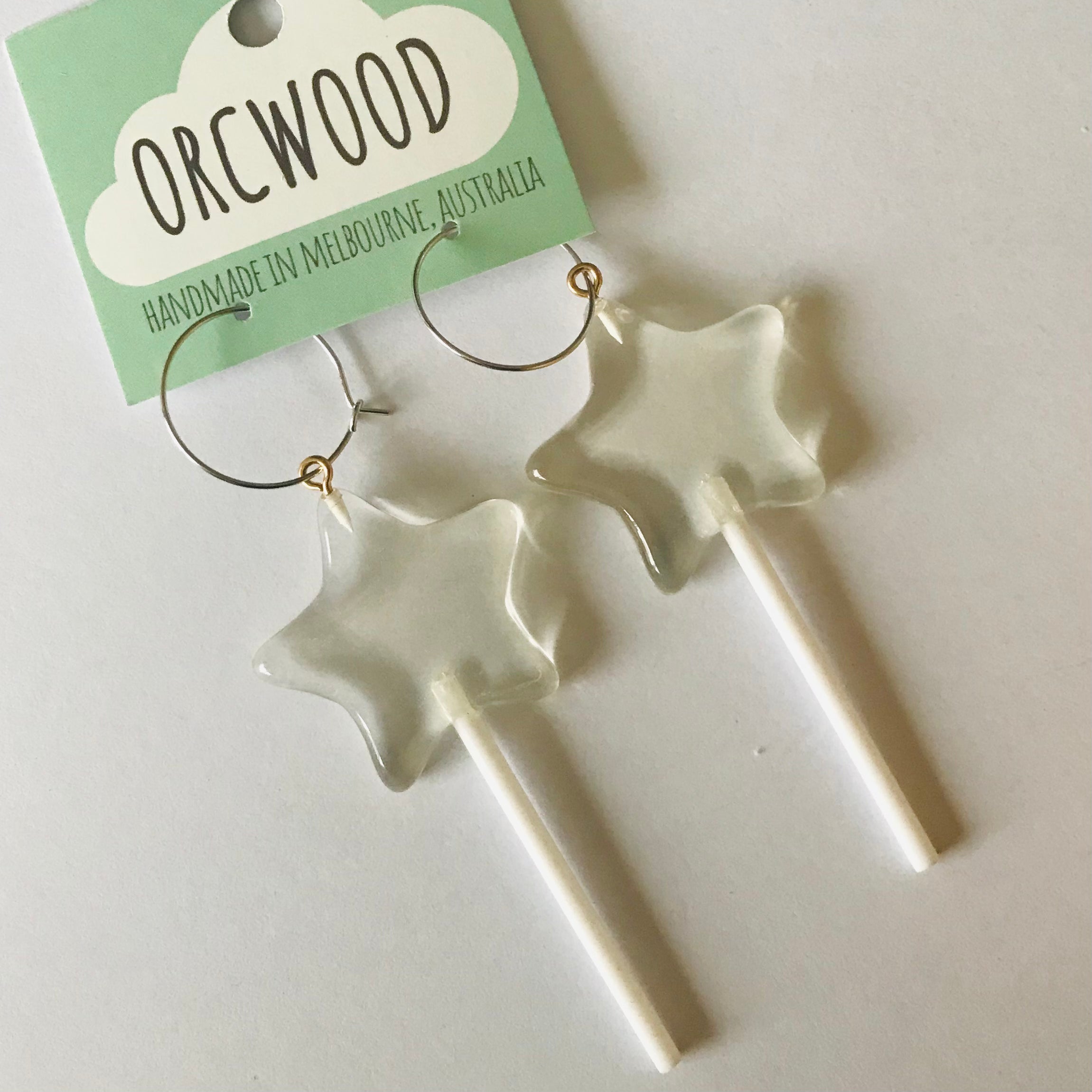 Star Lollypop Hoop Earrings