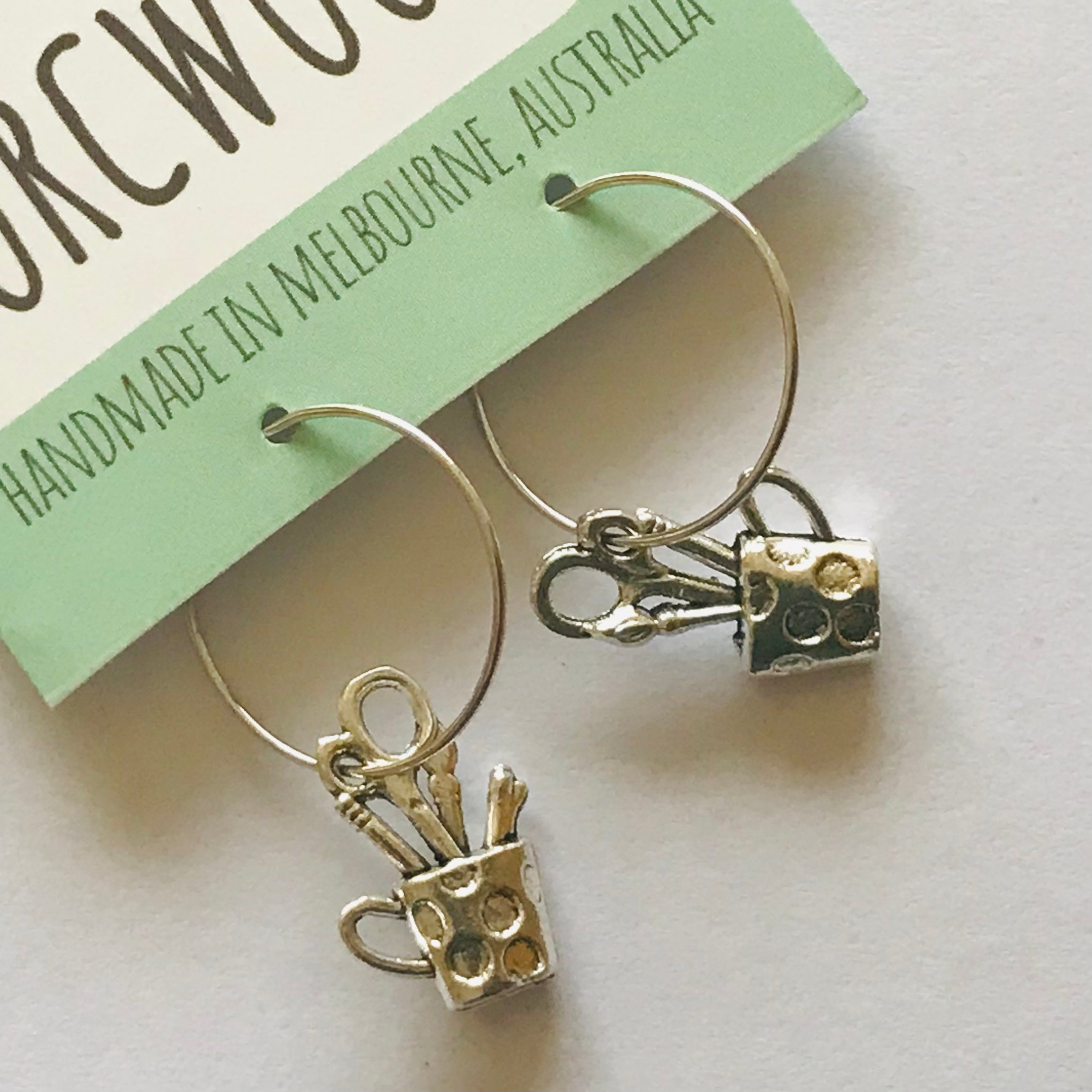 Novelty Charm Hoop Earrings