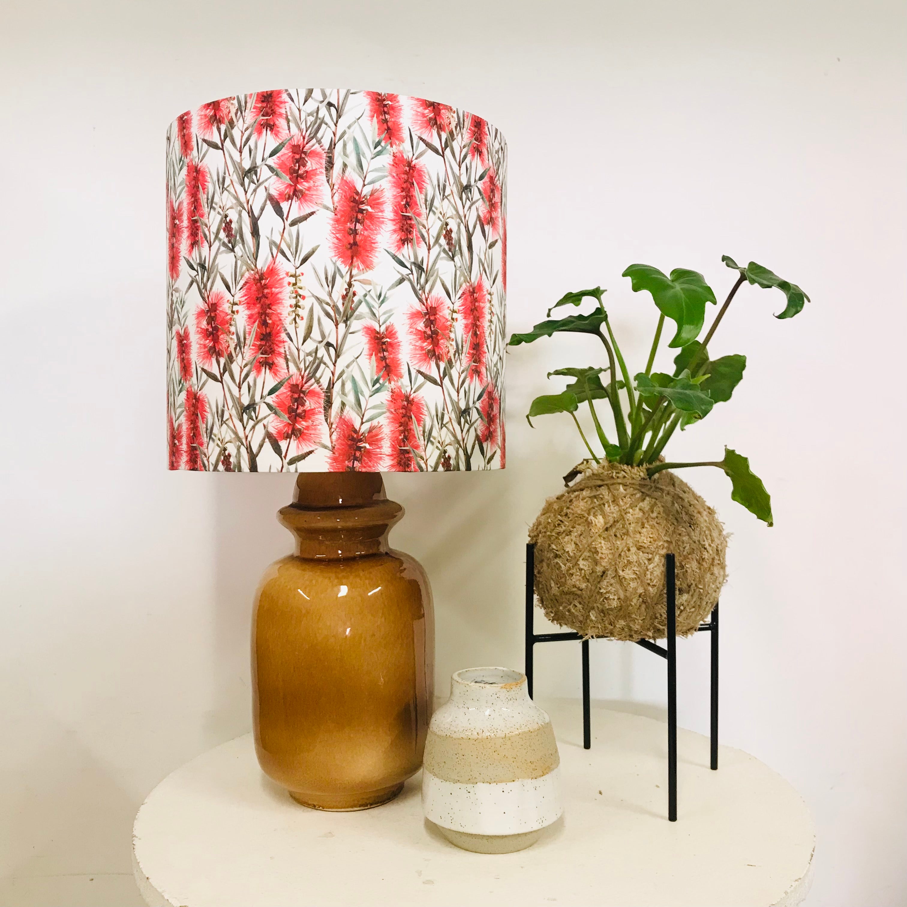 Custom Lamp Shade only - Bottle Brush on White