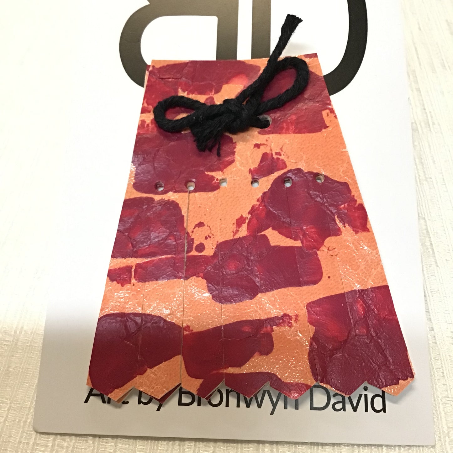 Hand painted leather, faux-leather, perspex & vinyl Shoe Tassel Fringe