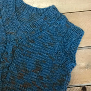 hand-knitted locally - Child Cable Fleck Vest