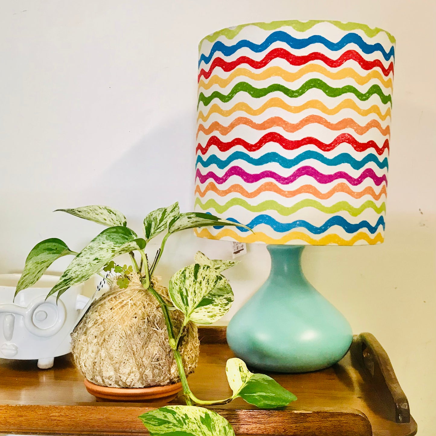 Custom Lamp Shade only - Rainbow Waves