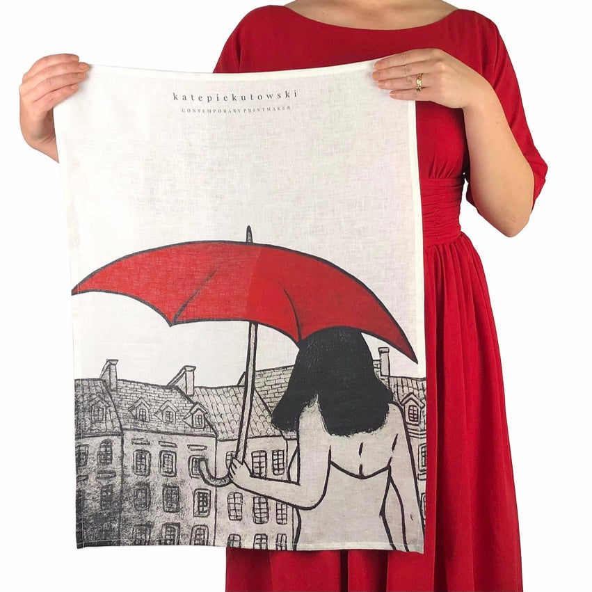 Original Art Print Linen Tea Towel