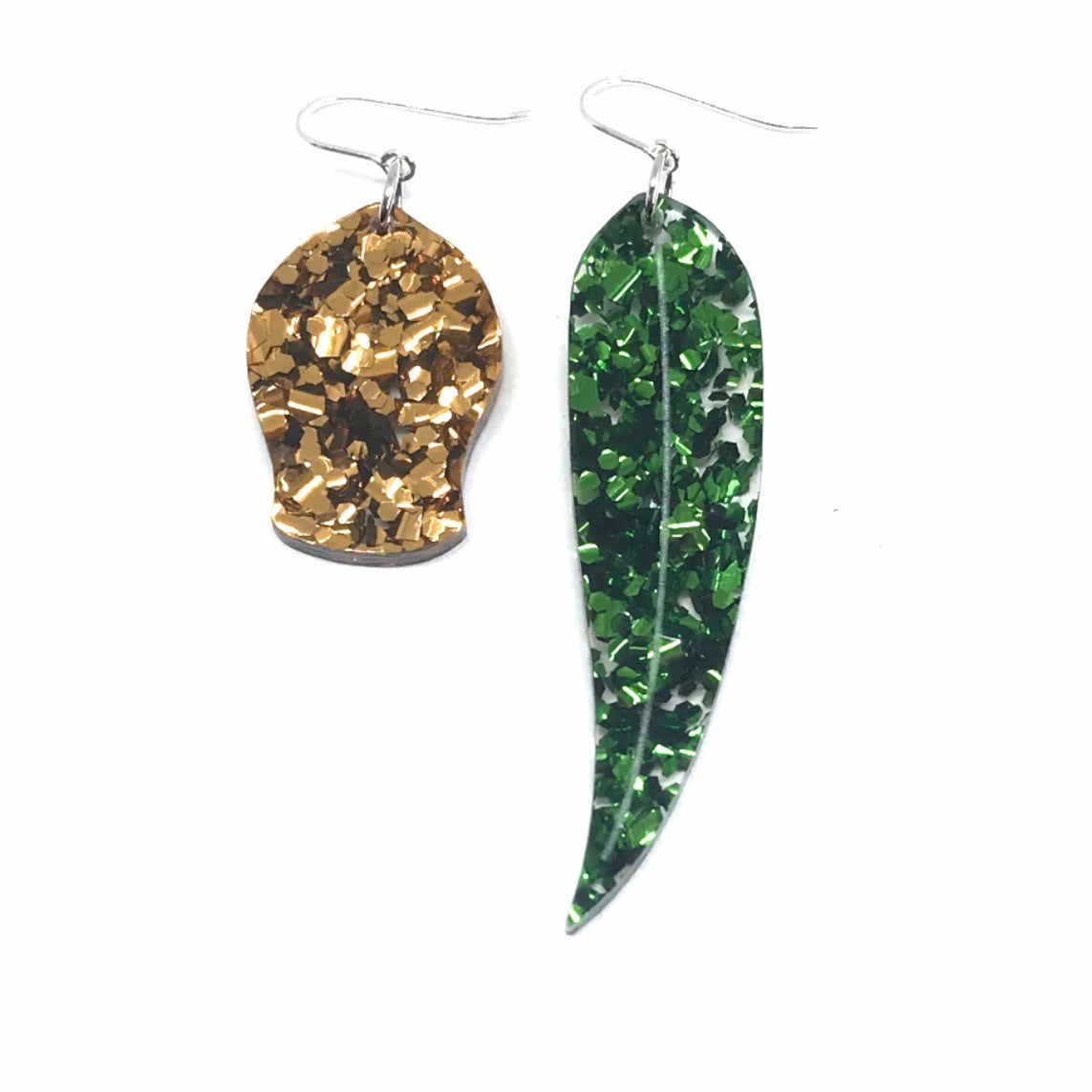 Gumnut and Leaf Odd Earrings