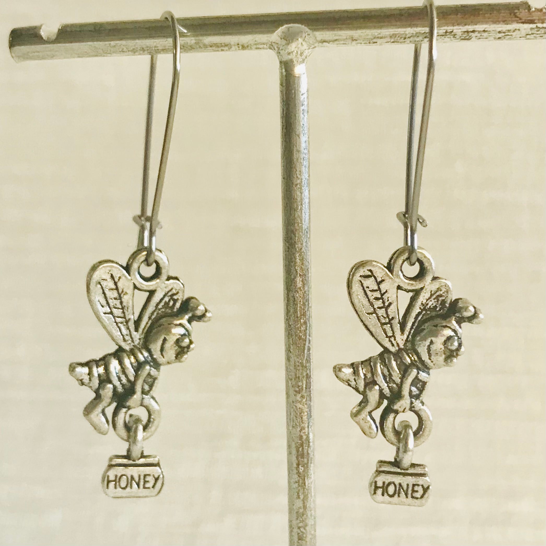 Honey Bee Hook Earrings