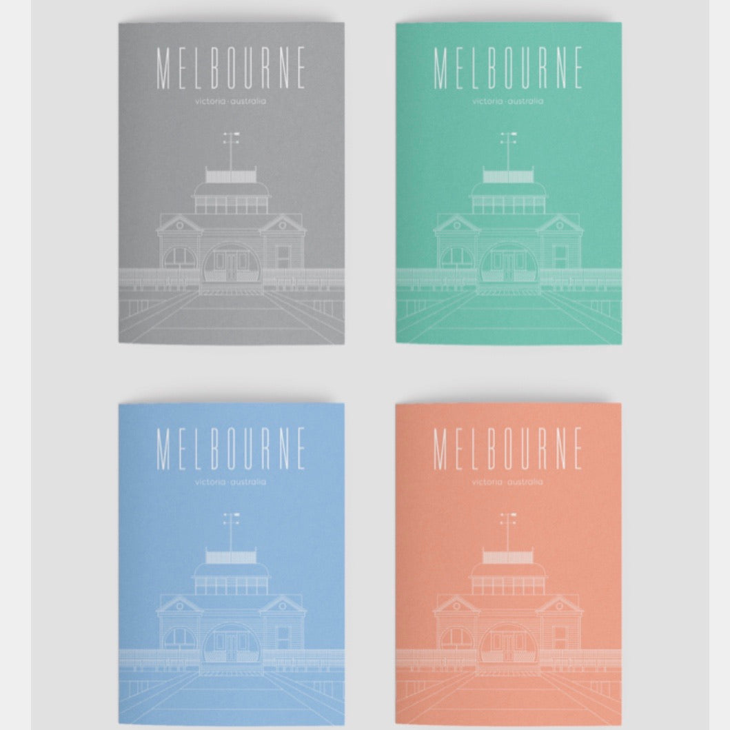 Melbourne Landmark Art Print Greeting Cards