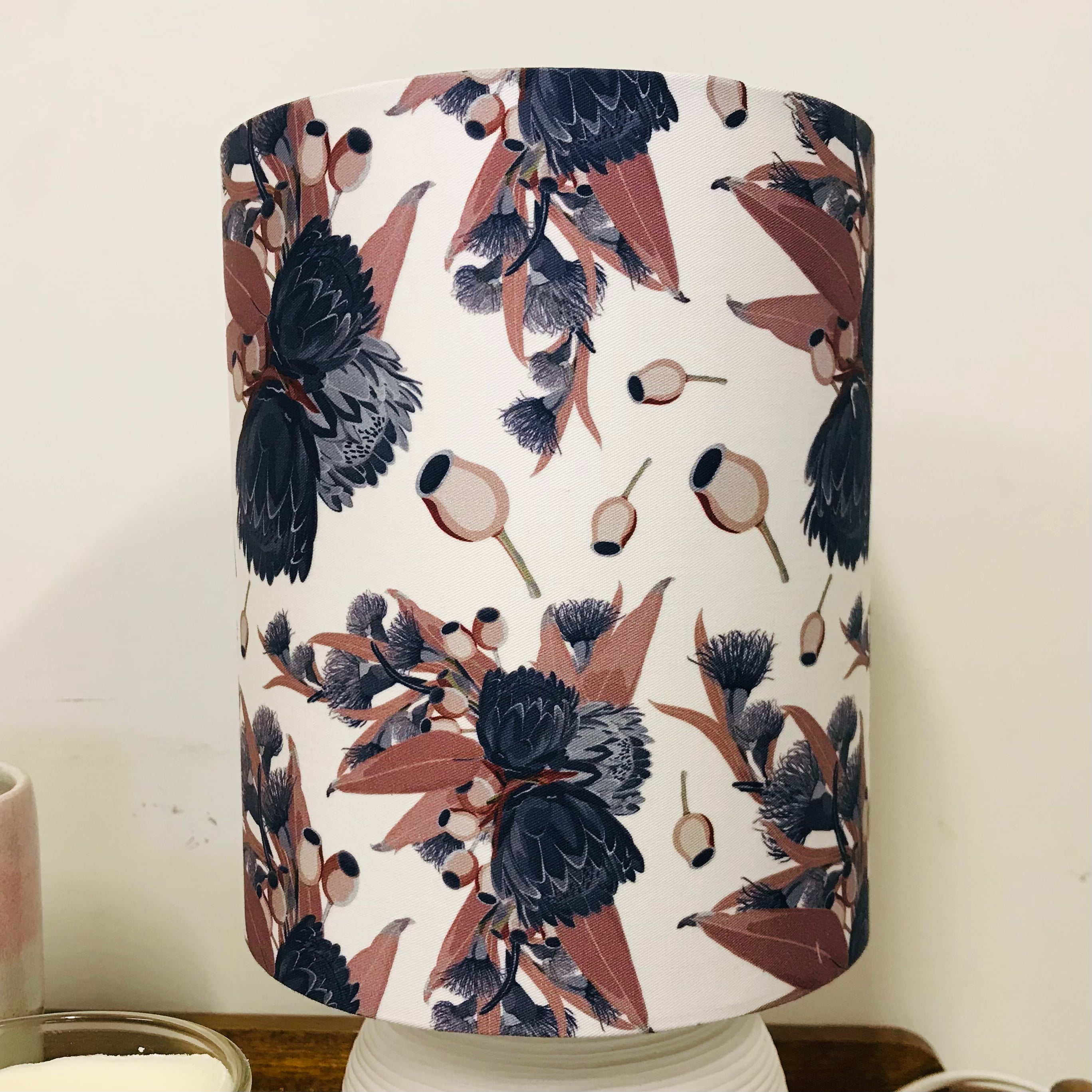 Custom Lamp Shade only - Mauve Gum Blossom Bouquet