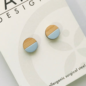 Dipped Bamboo Stud Earrings