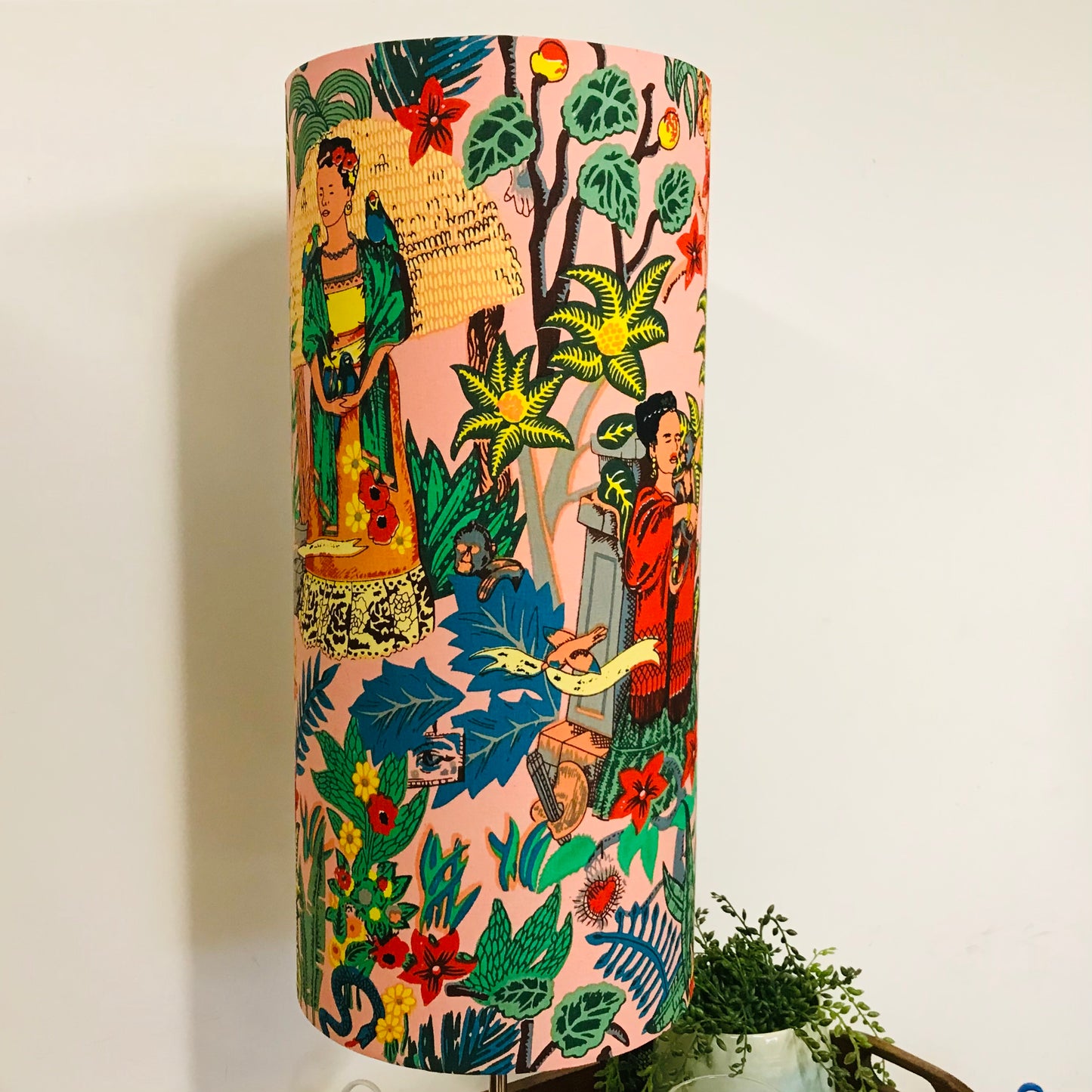 Custom Lamp Shade only - Frida Kahlo on Pink