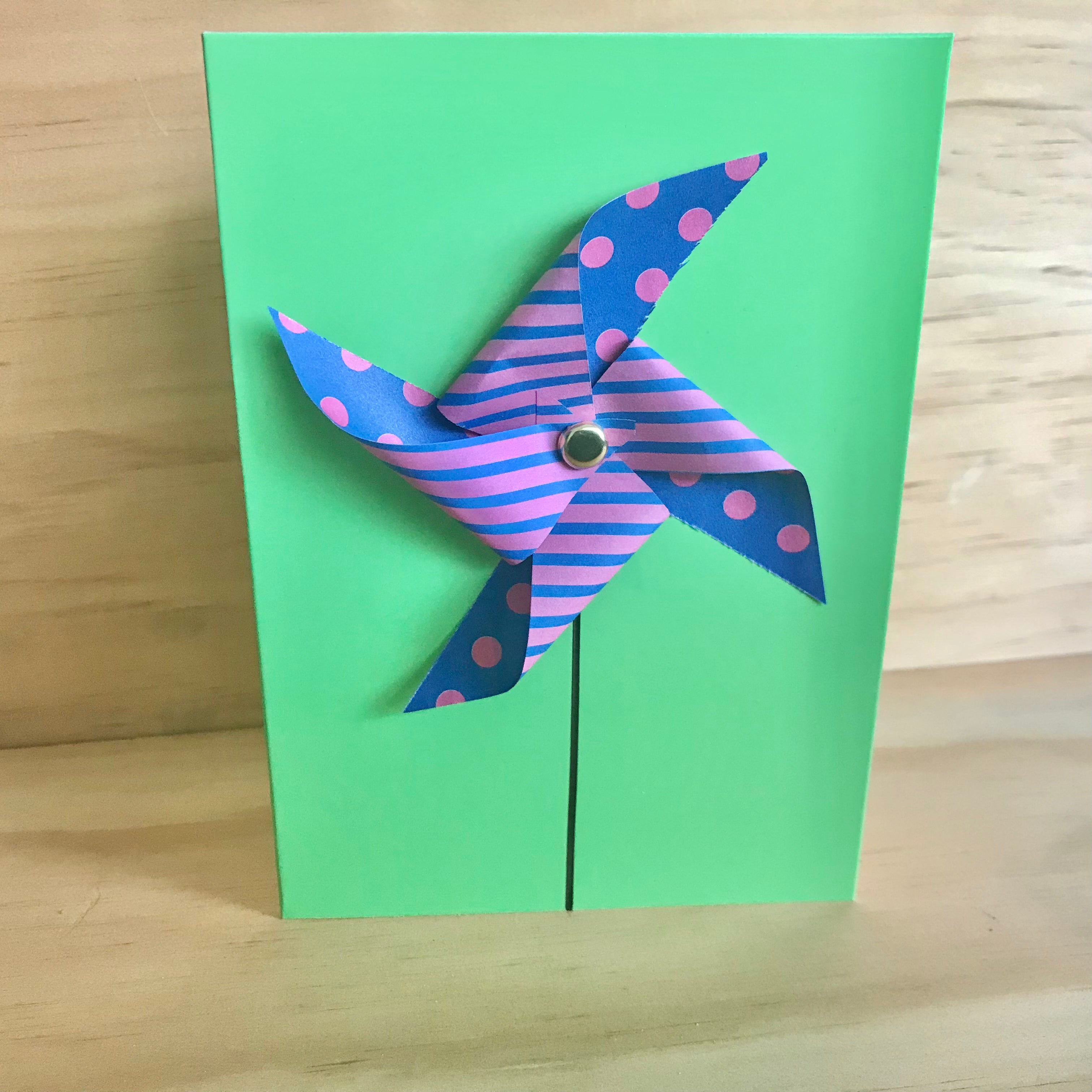 Handmade 3D Pin-Wheel Greeting Cards