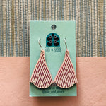 Art Deco Acrylic Earrings - Woven
