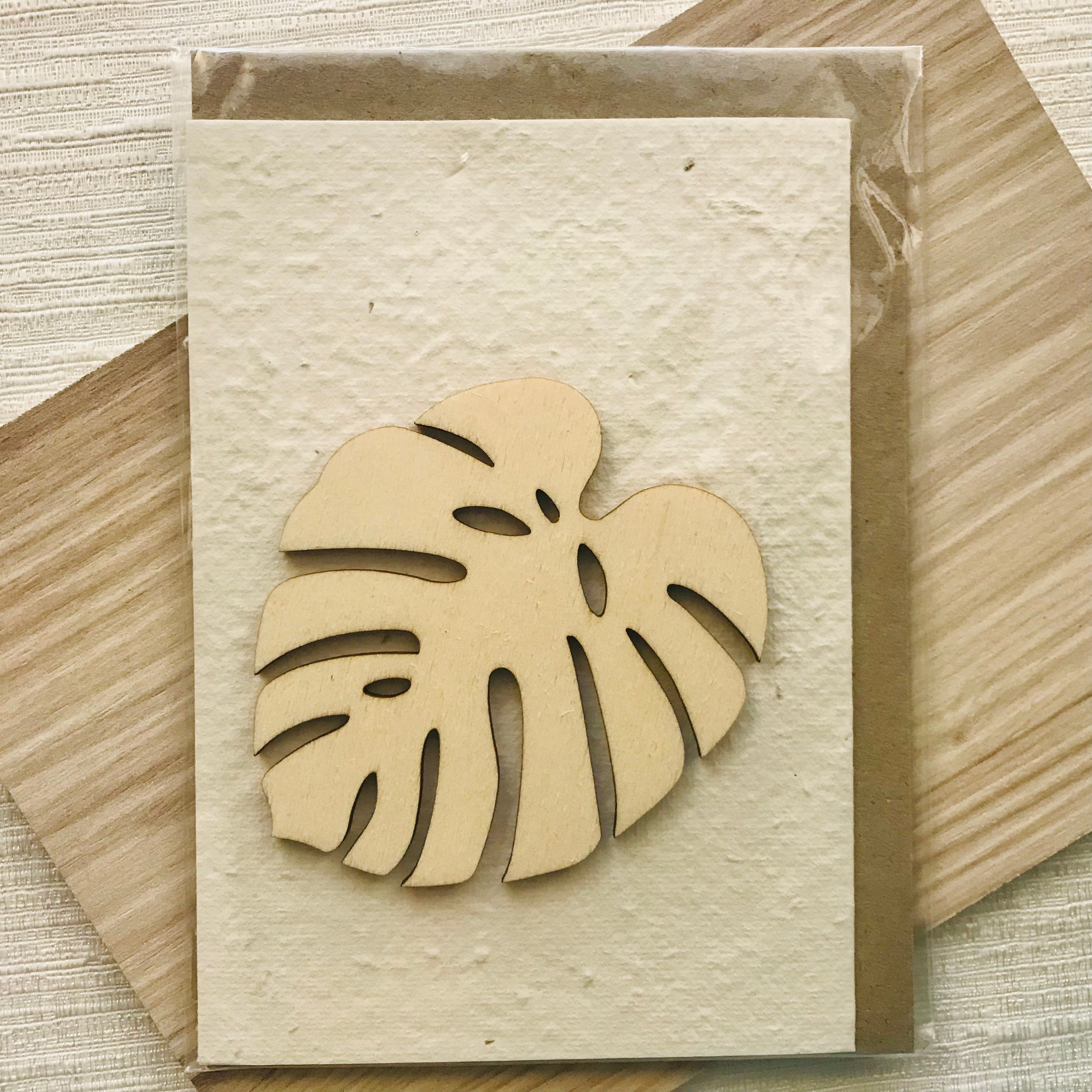 Seed cards with various wooden art