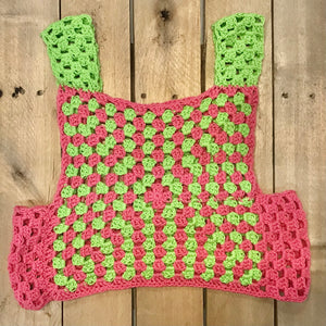 hand-knitted locally - Childrens Granny Square Singlet Top