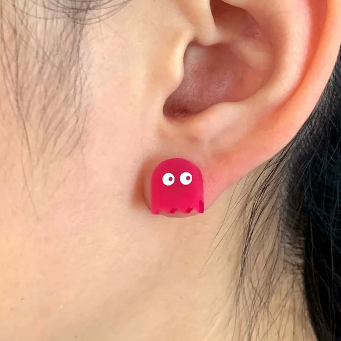 Pac-Man Laser Cut Stud Earrings