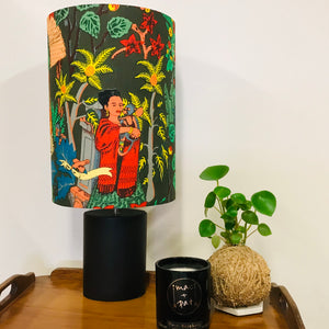 Custom Lamp Shade only - Frida Kahlo on Charcoal