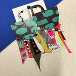 Hand painted leather bold statement earrings - The Jelly Punch