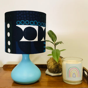 Custom Lamp Shade only - Marimekko  Blue Patterns