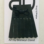 Hand painted leather, faux-leather, perspex & vinyl Shoe Tassel Fringe