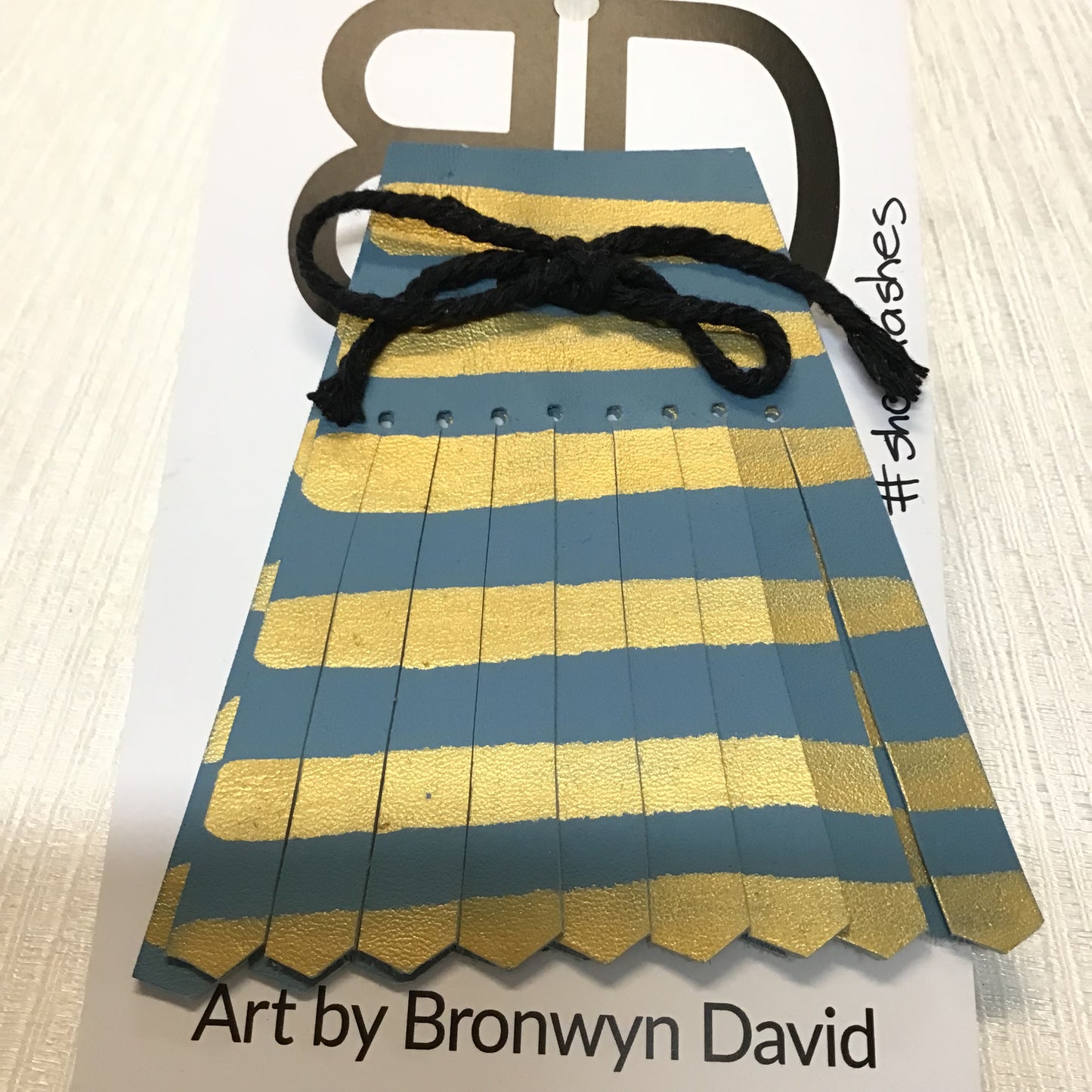 Hand painted leather, faux-leather, perspex & vinyl Shoe Tassel Fringe