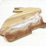 Novelty Shaped Timber & Resin Platter Board / RABBIT
